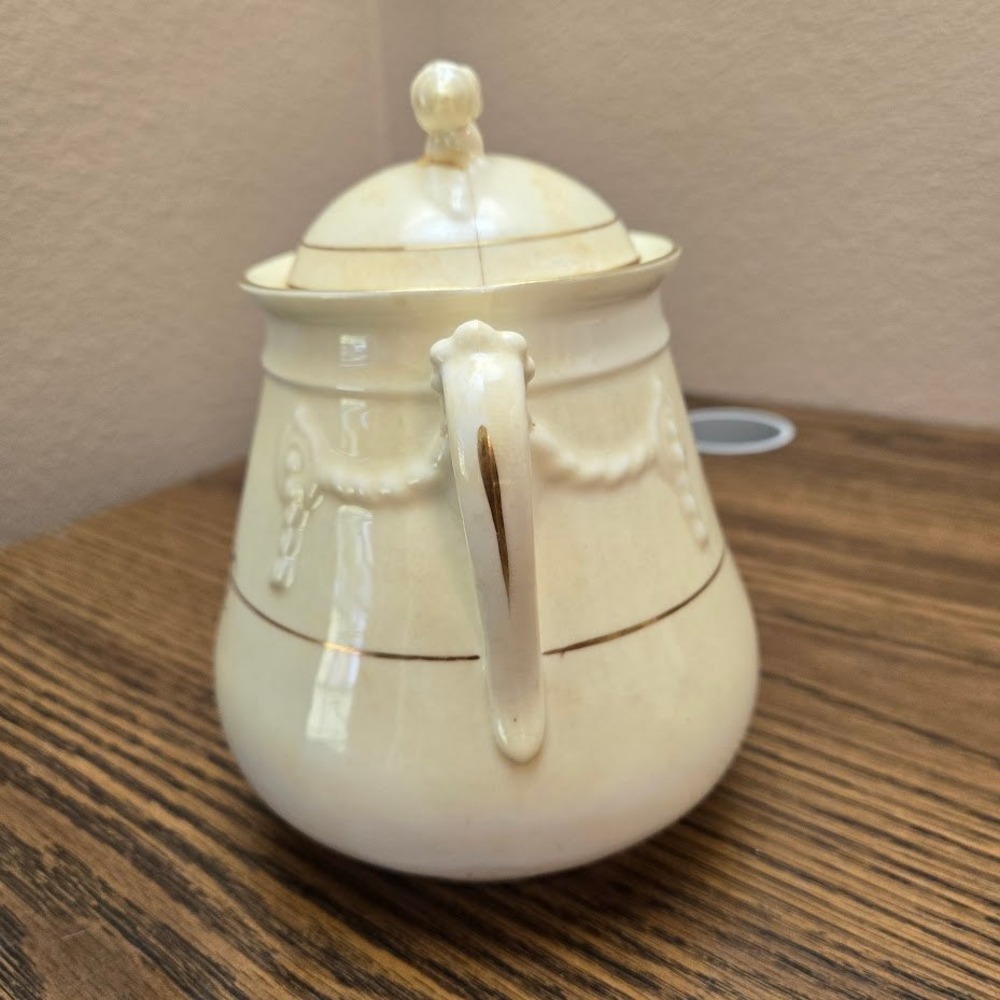 Late 1800 Sampson Bridgwood & Son Large 2-Handled Sugar Bowl SEE DESC - Picture 2 of 15